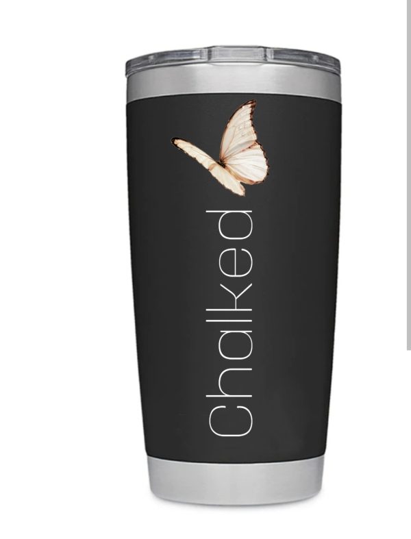 Chalked Butterfly Tumbler